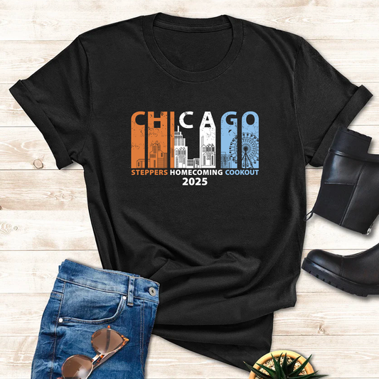 Cook Out Tee - Color Block Skyline